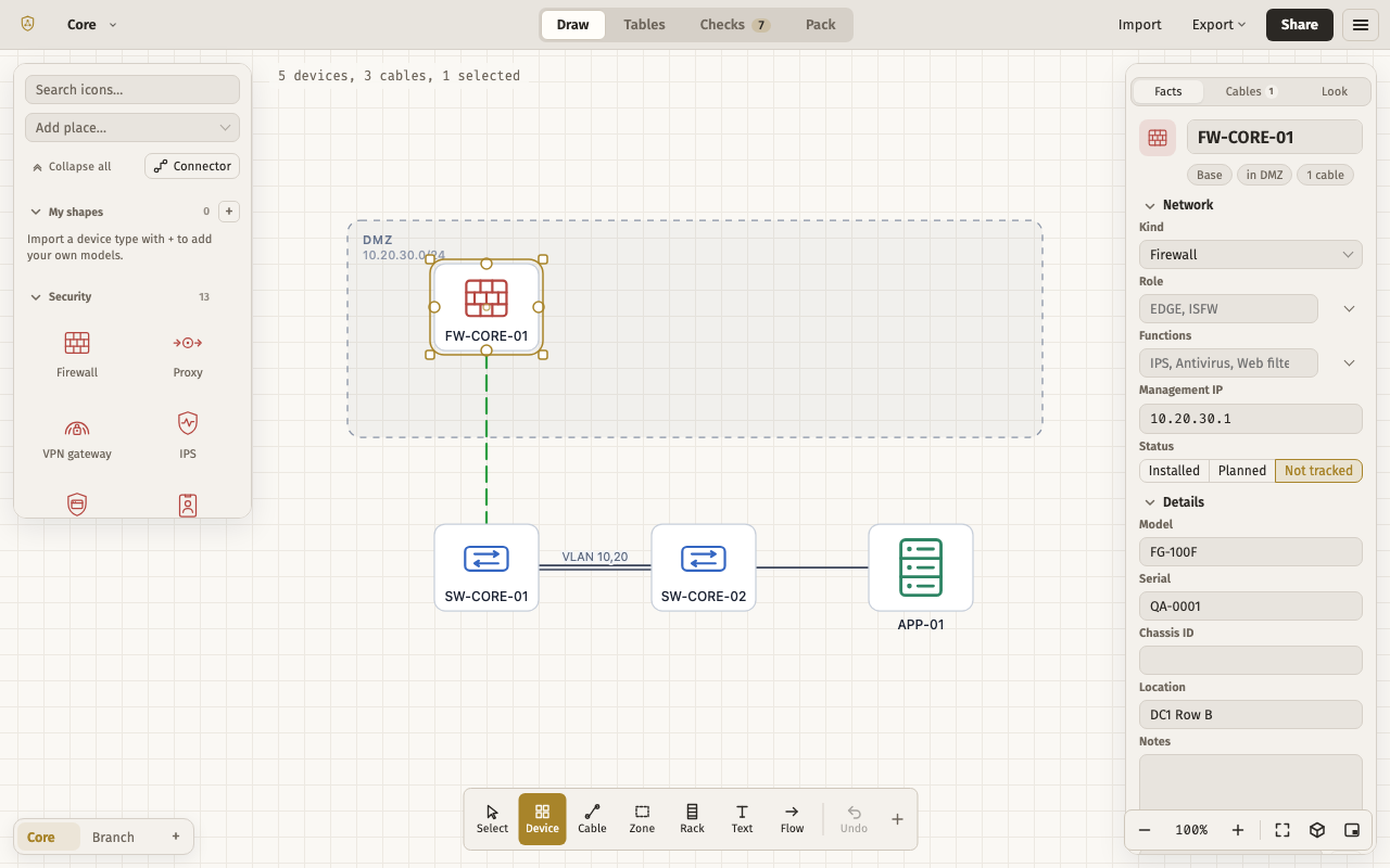 Cards — the editor with this layout, light theme
