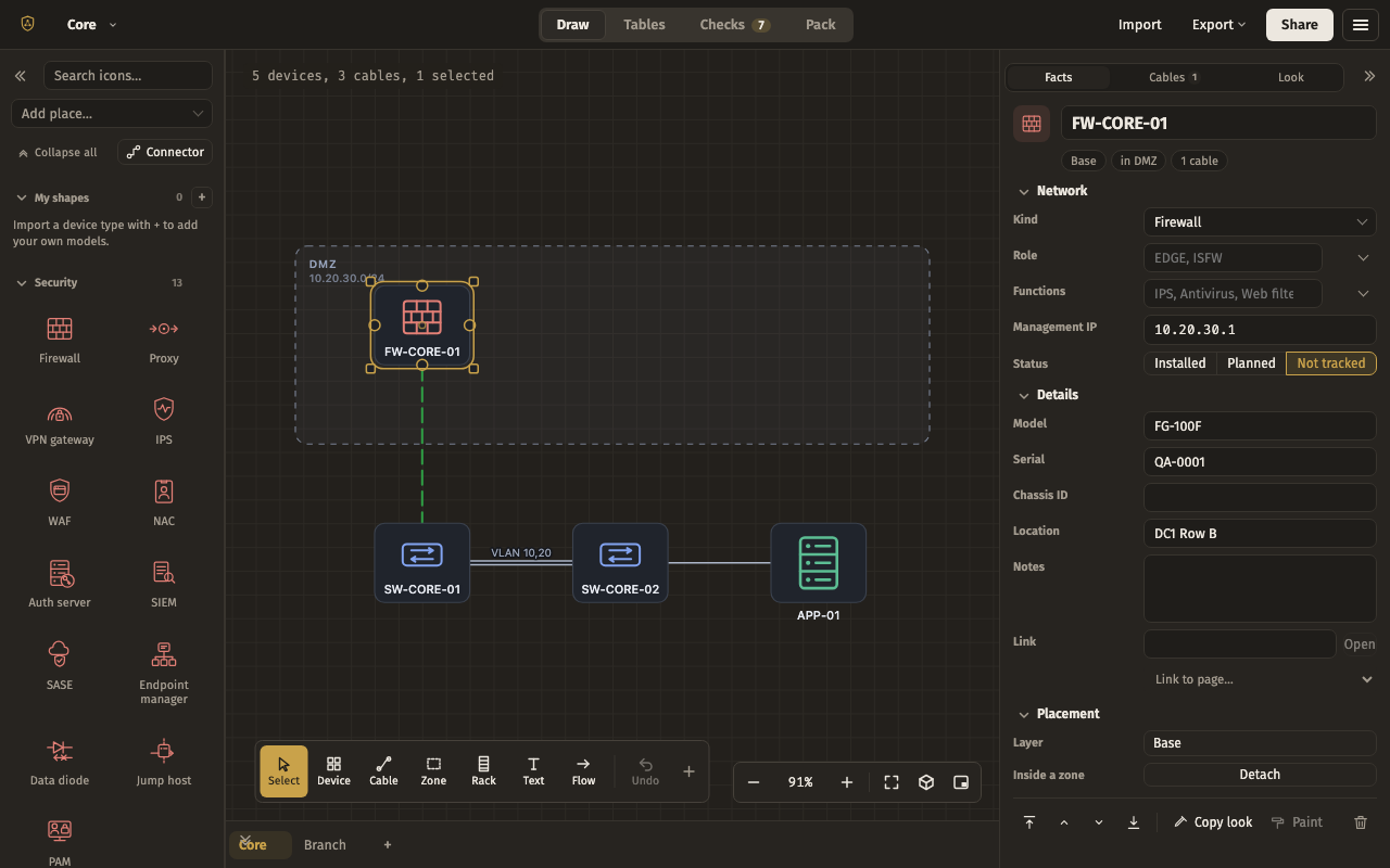 Compact — the editor with this layout, dark theme