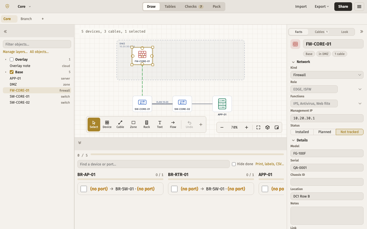 Handover — the editor with this layout, light theme