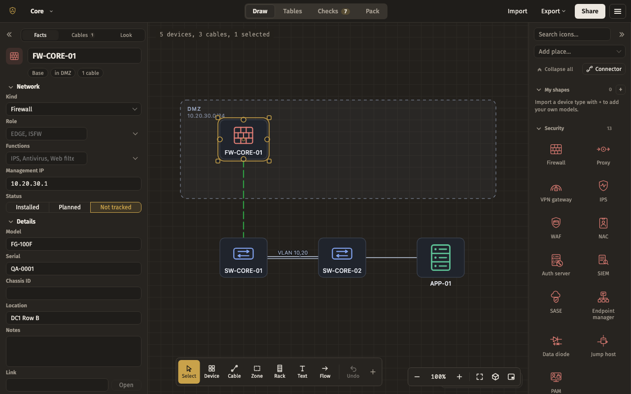 Mirrored — the editor with this layout, dark theme